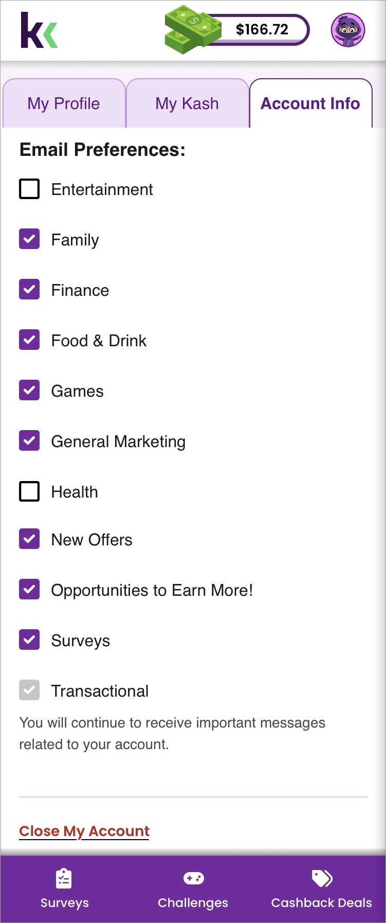 Select the topics you want to be emailed about.