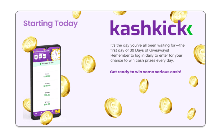 Win Big Every Day: KashKick’s 30 Days of Giveaways are Here!