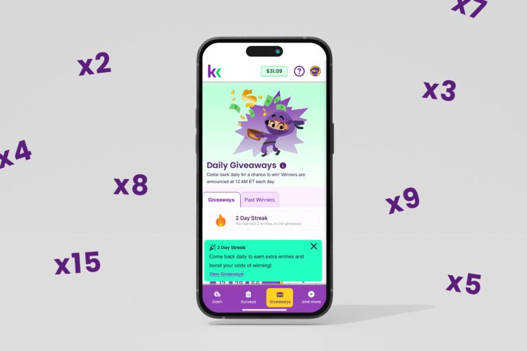 KashKick Daily Giveaway Streaks
